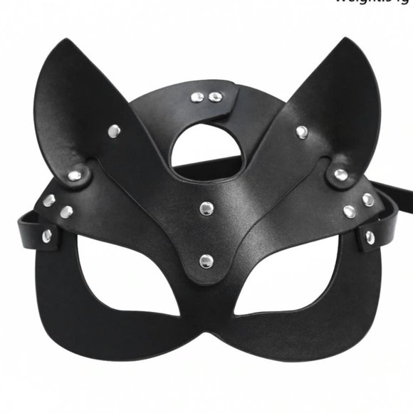 Leather Cat Mask - Picture 3 of 5